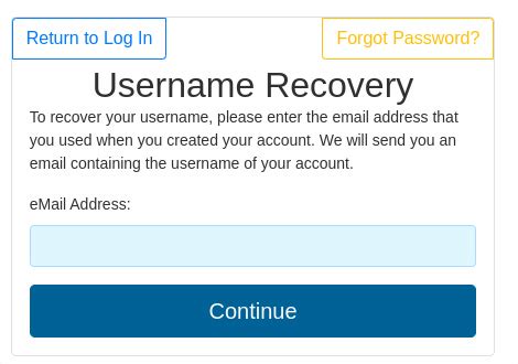 Forgotten Your Username .